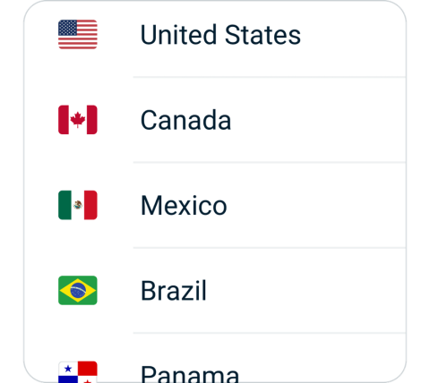 ShandianVPN connect step 2, choose VPN server location